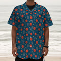 Basketball Theme Pattern Print Textured Short Sleeve Shirt