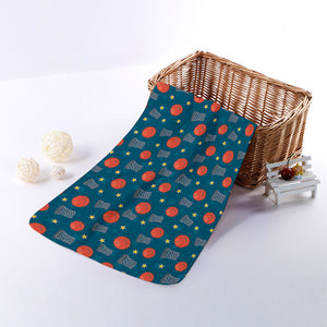 Basketball Theme Pattern Print Towel