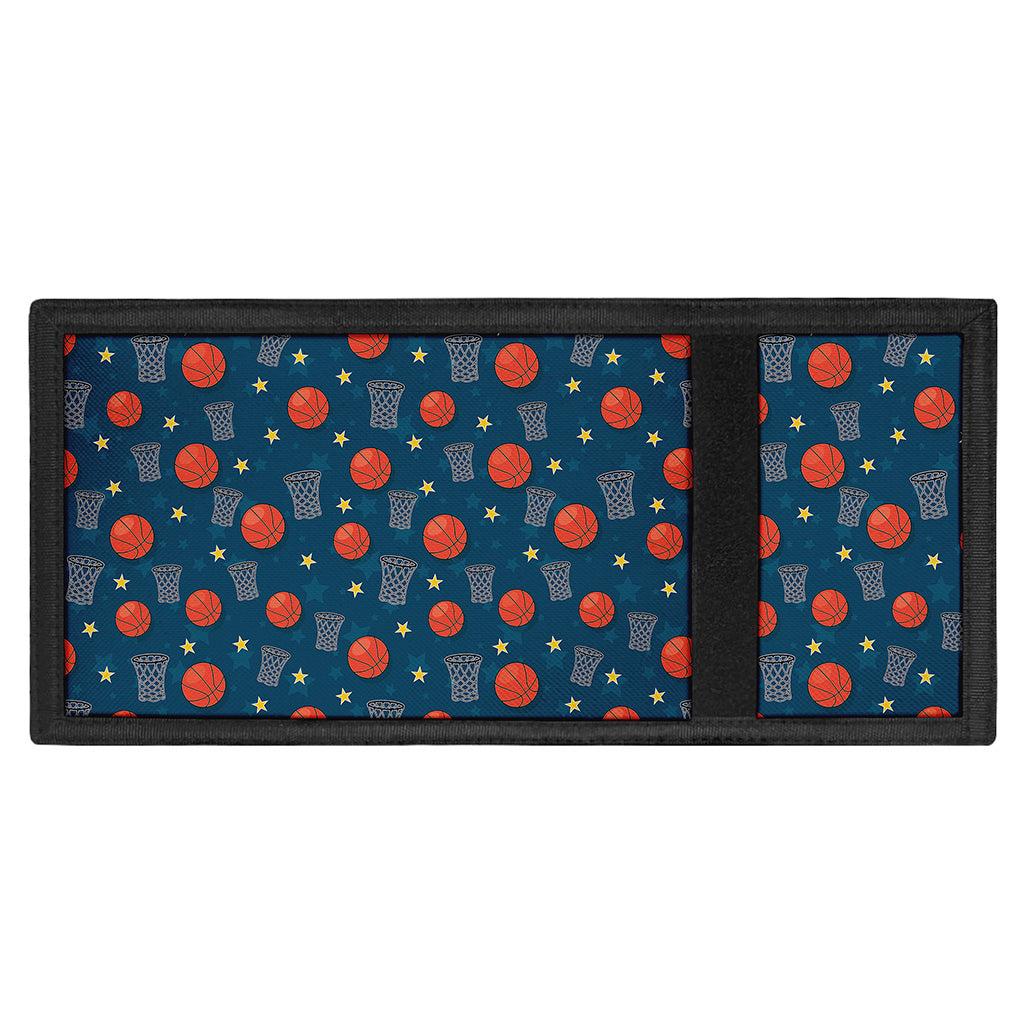 Basketball Theme Pattern Print Trifold Wallet