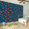 Basketball Theme Pattern Print Wall Sticker