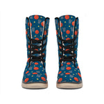 Basketball Theme Pattern Print Winter Boots