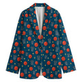 Basketball Theme Pattern Print Women's Cotton Blazer