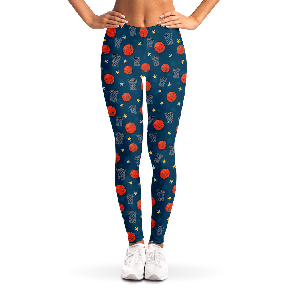 Basketball Theme Pattern Print Women's Leggings