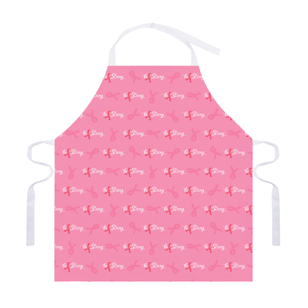 Be Strong Breast Cancer Pattern Print Adjustable Apron