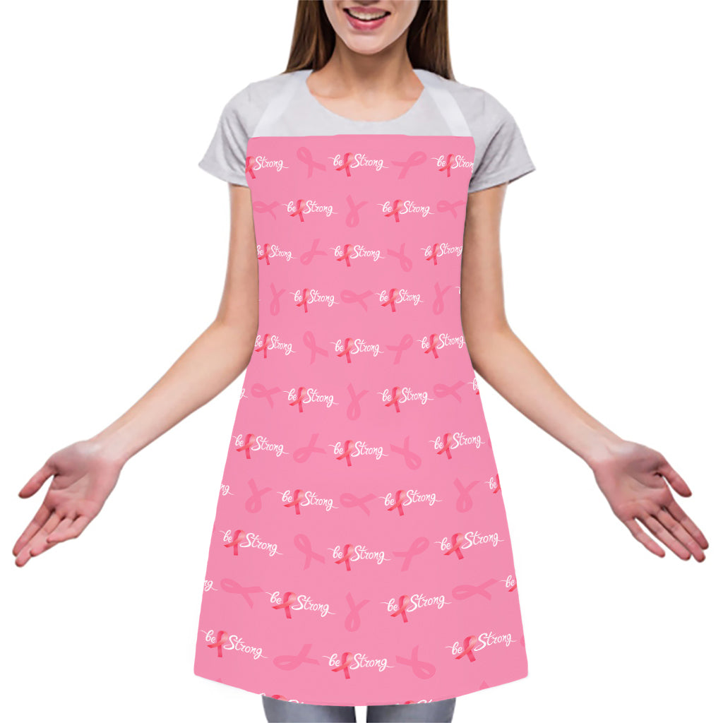 Be Strong Breast Cancer Pattern Print Adjustable Apron
