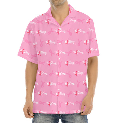 Be Strong Breast Cancer Pattern Print Aloha Shirt