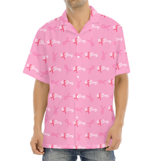 Be Strong Breast Cancer Pattern Print Aloha Shirt