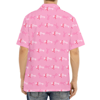 Be Strong Breast Cancer Pattern Print Aloha Shirt