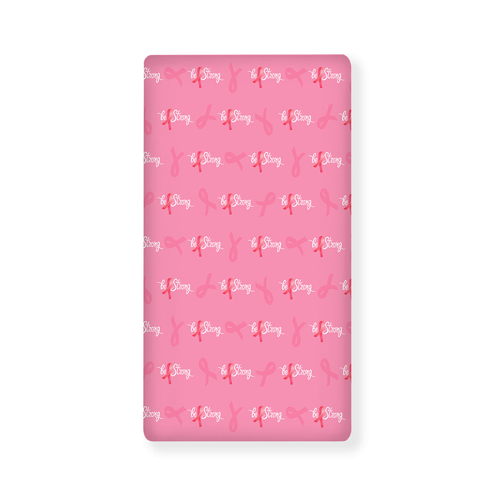 Be Strong Breast Cancer Pattern Print Baby Crib Sheet
