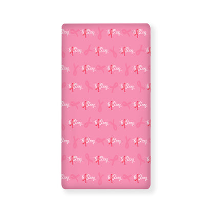 Be Strong Breast Cancer Pattern Print Baby Crib Sheet