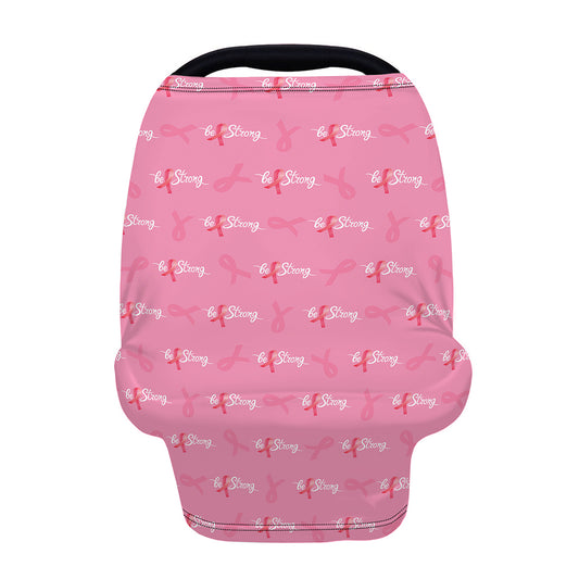 Be Strong Breast Cancer Pattern Print Baby Seat Cover