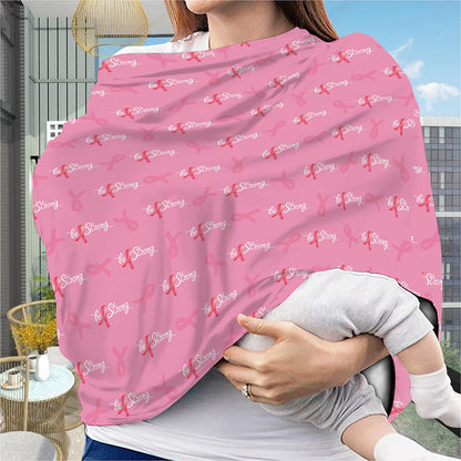 Be Strong Breast Cancer Pattern Print Baby Seat Cover