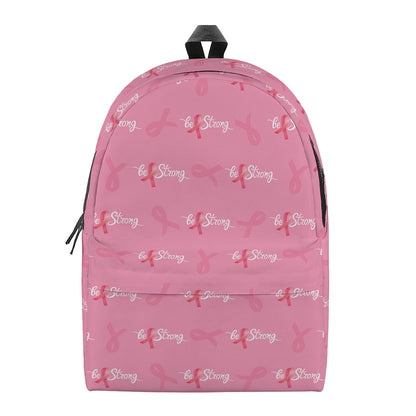 Be Strong Breast Cancer Pattern Print Backpack