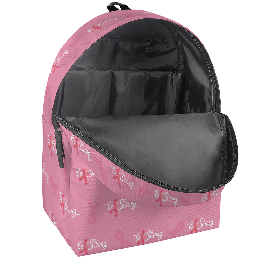 Be Strong Breast Cancer Pattern Print Backpack