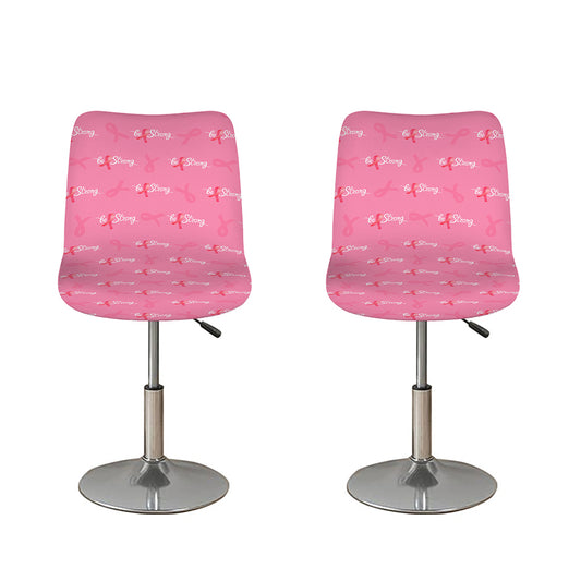 Be Strong Breast Cancer Pattern Print Bar Stool Covers