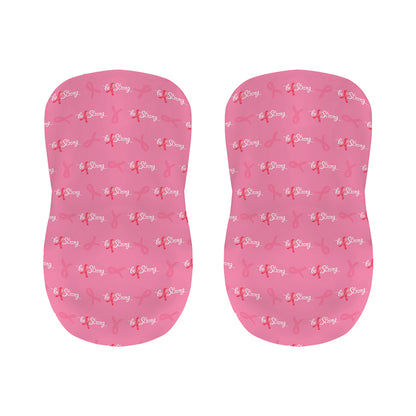 Be Strong Breast Cancer Pattern Print Bar Stool Covers