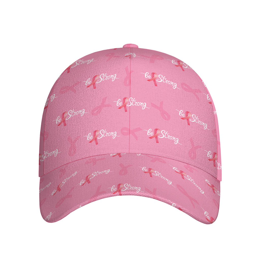 Be Strong Breast Cancer Pattern Print Baseball Cap