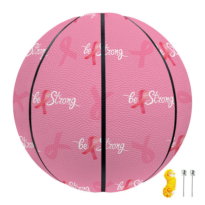 Be Strong Breast Cancer Pattern Print Basketball
