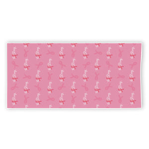 Be Strong Breast Cancer Pattern Print Beach Towel