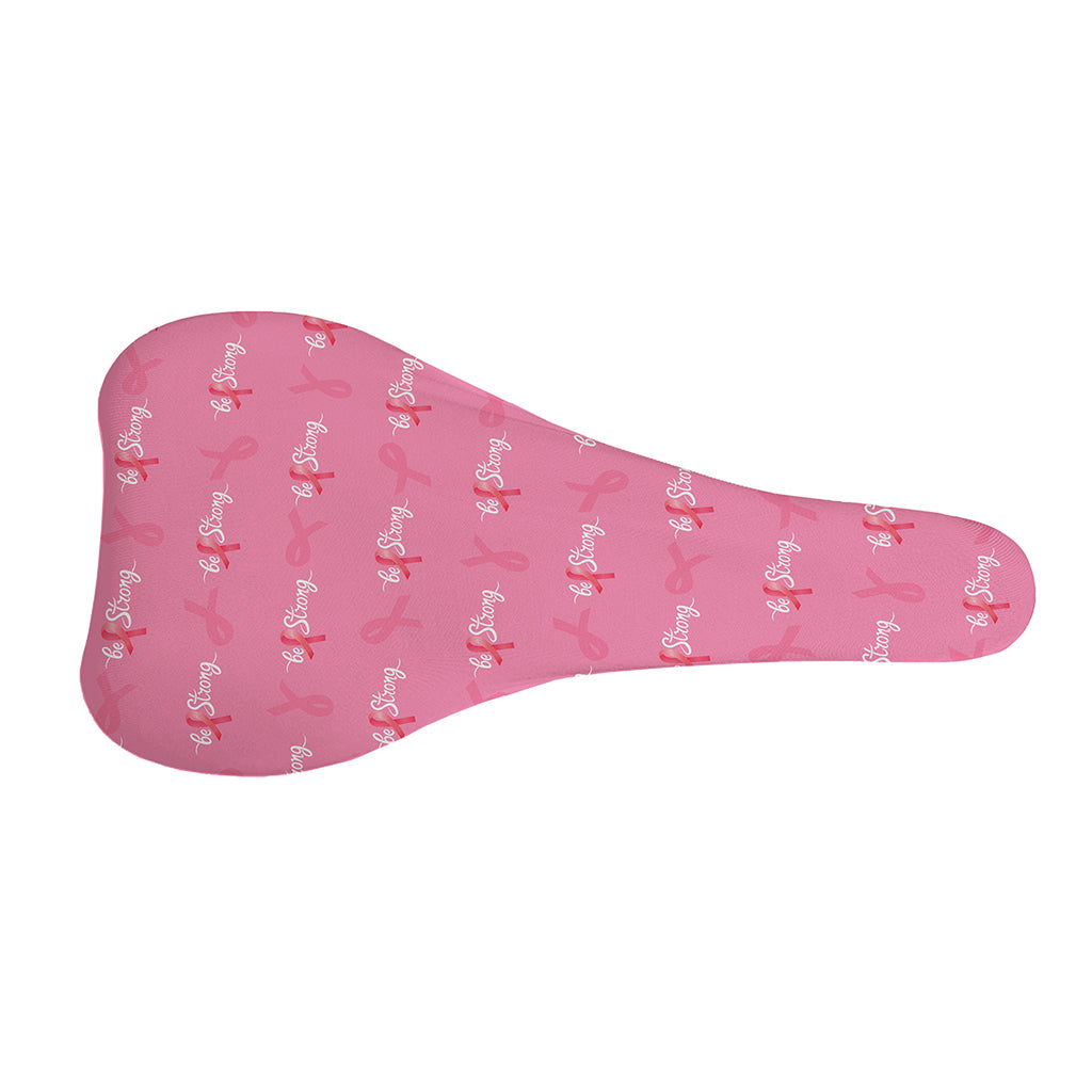 Be Strong Breast Cancer Pattern Print Bicycle Seat Cover
