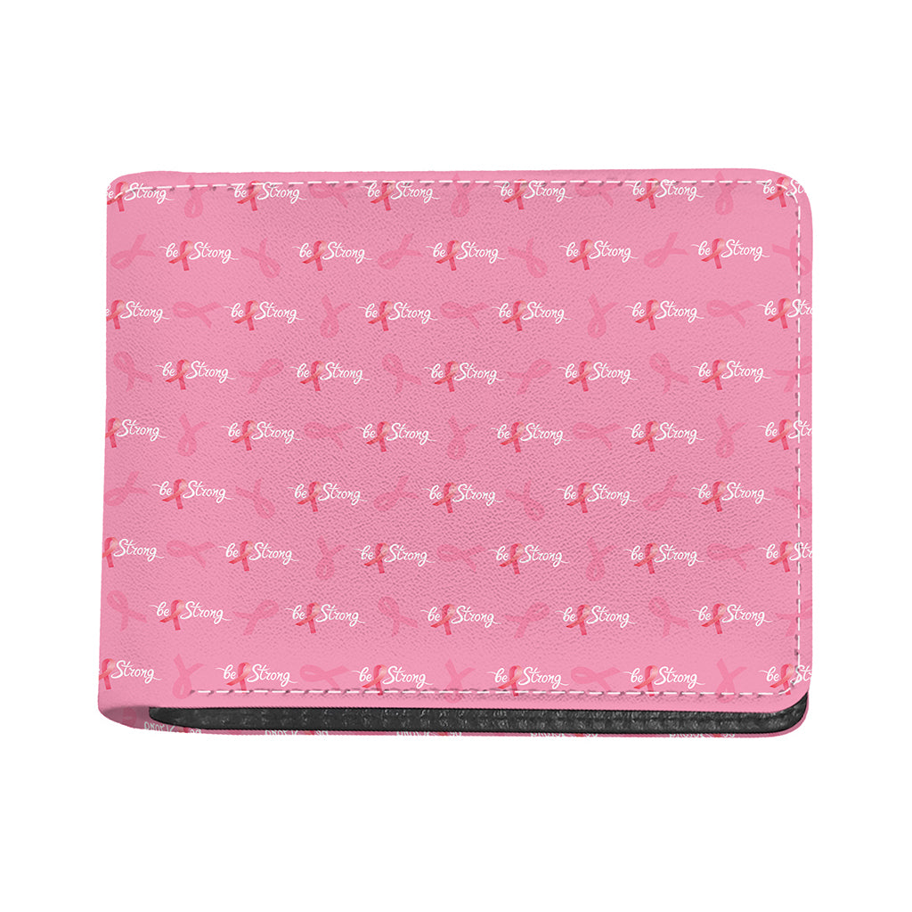 Be Strong Breast Cancer Pattern Print Bifold Wallet