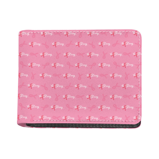 Be Strong Breast Cancer Pattern Print Bifold Wallet