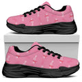 Be Strong Breast Cancer Pattern Print Black Chunky Shoes