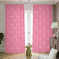 Be Strong Breast Cancer Pattern Print Dimout Pencil Pleat Curtains