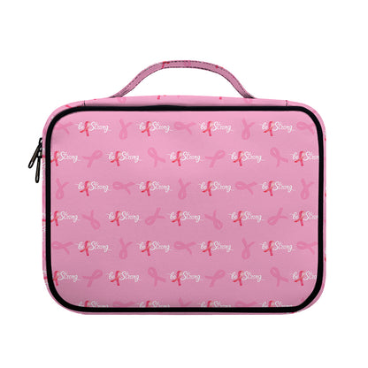 Be Strong Breast Cancer Pattern Print Briefcase Bible Bag
