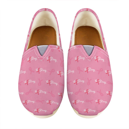 Be Strong Breast Cancer Pattern Print Casual Shoes