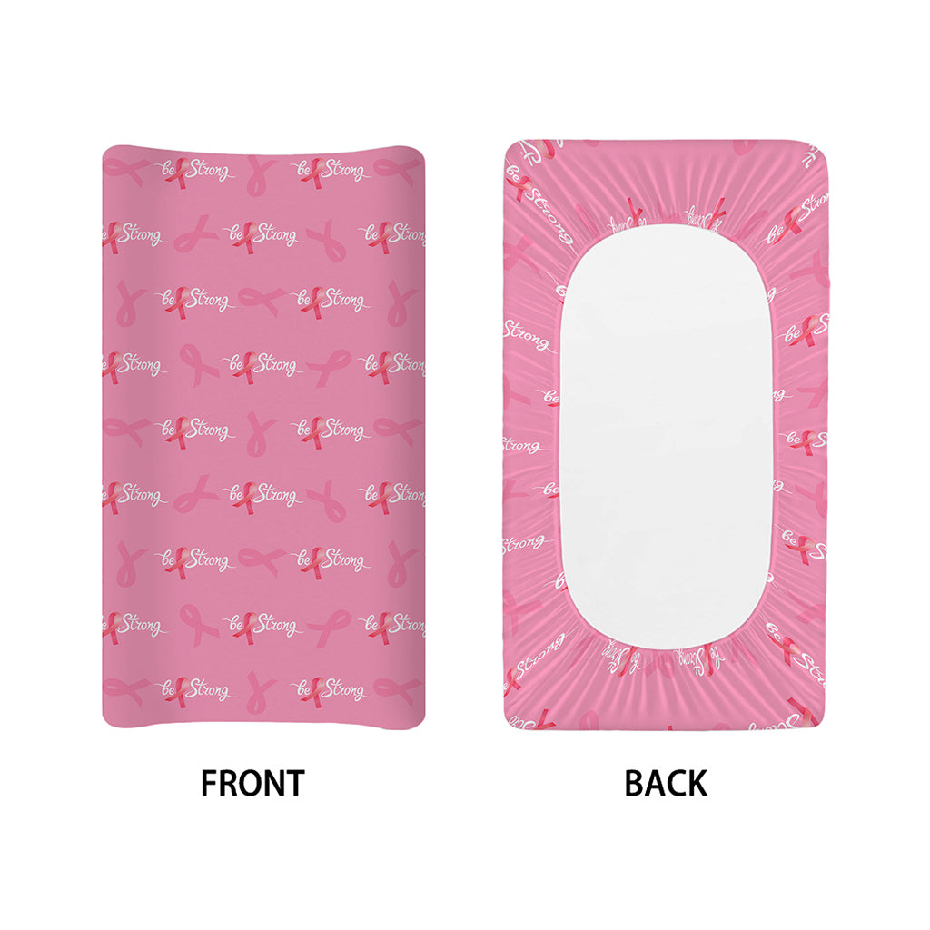 Be Strong Breast Cancer Pattern Print Changing Pad Cover