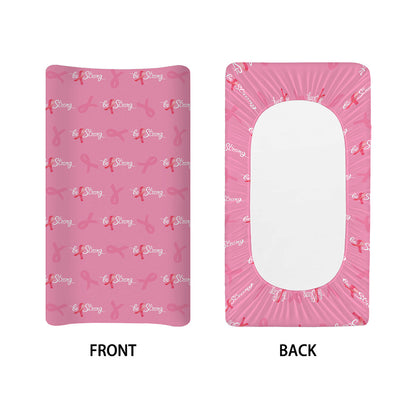 Be Strong Breast Cancer Pattern Print Changing Pad Cover