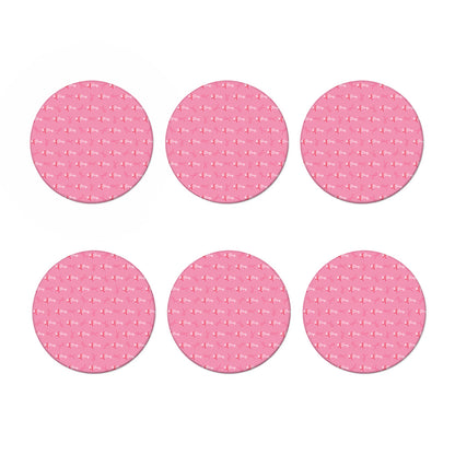 Be Strong Breast Cancer Pattern Print Coaster Set