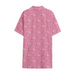 Be Strong Breast Cancer Pattern Print Cotton Hawaiian Shirt