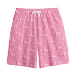 Be Strong Breast Cancer Pattern Print Cotton Shorts