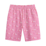 Be Strong Breast Cancer Pattern Print Cotton Shorts