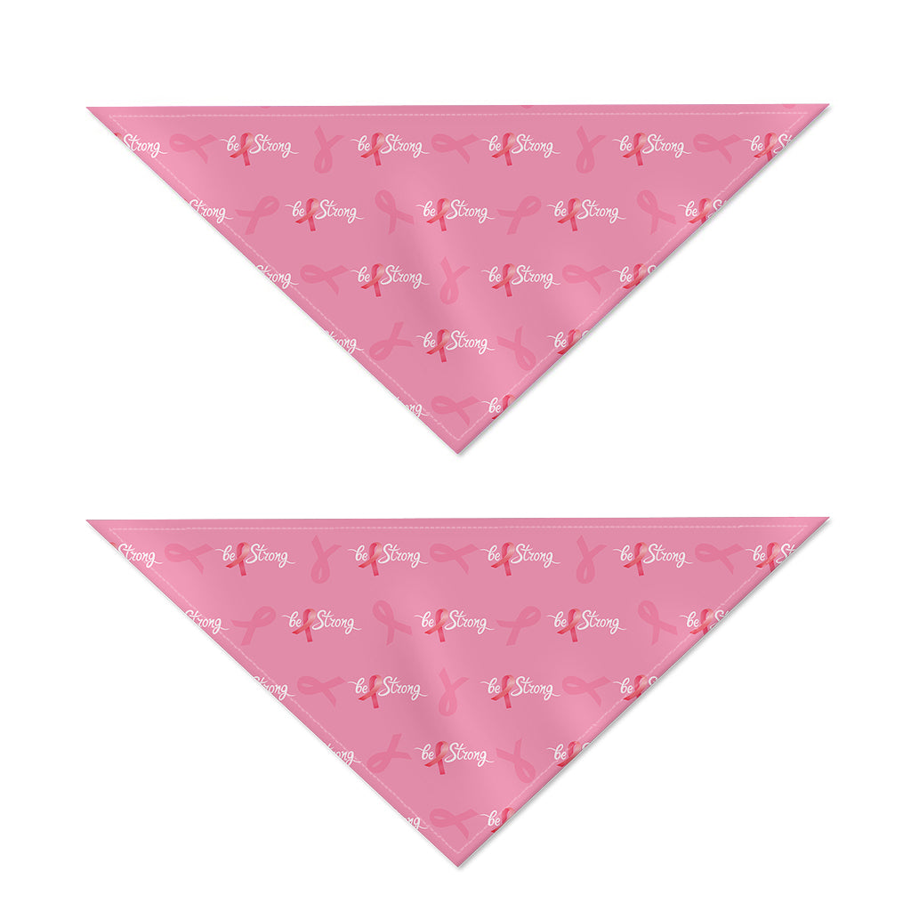 Be Strong Breast Cancer Pattern Print Dog Bandana