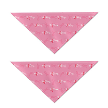 Be Strong Breast Cancer Pattern Print Dog Bandana