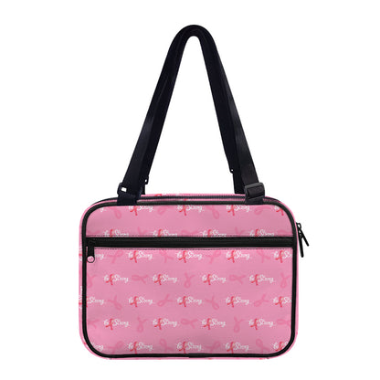 Be Strong Breast Cancer Pattern Print Double Strap Bible Bag