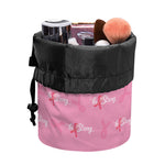 Be Strong Breast Cancer Pattern Print Drawstring Makeup Bag