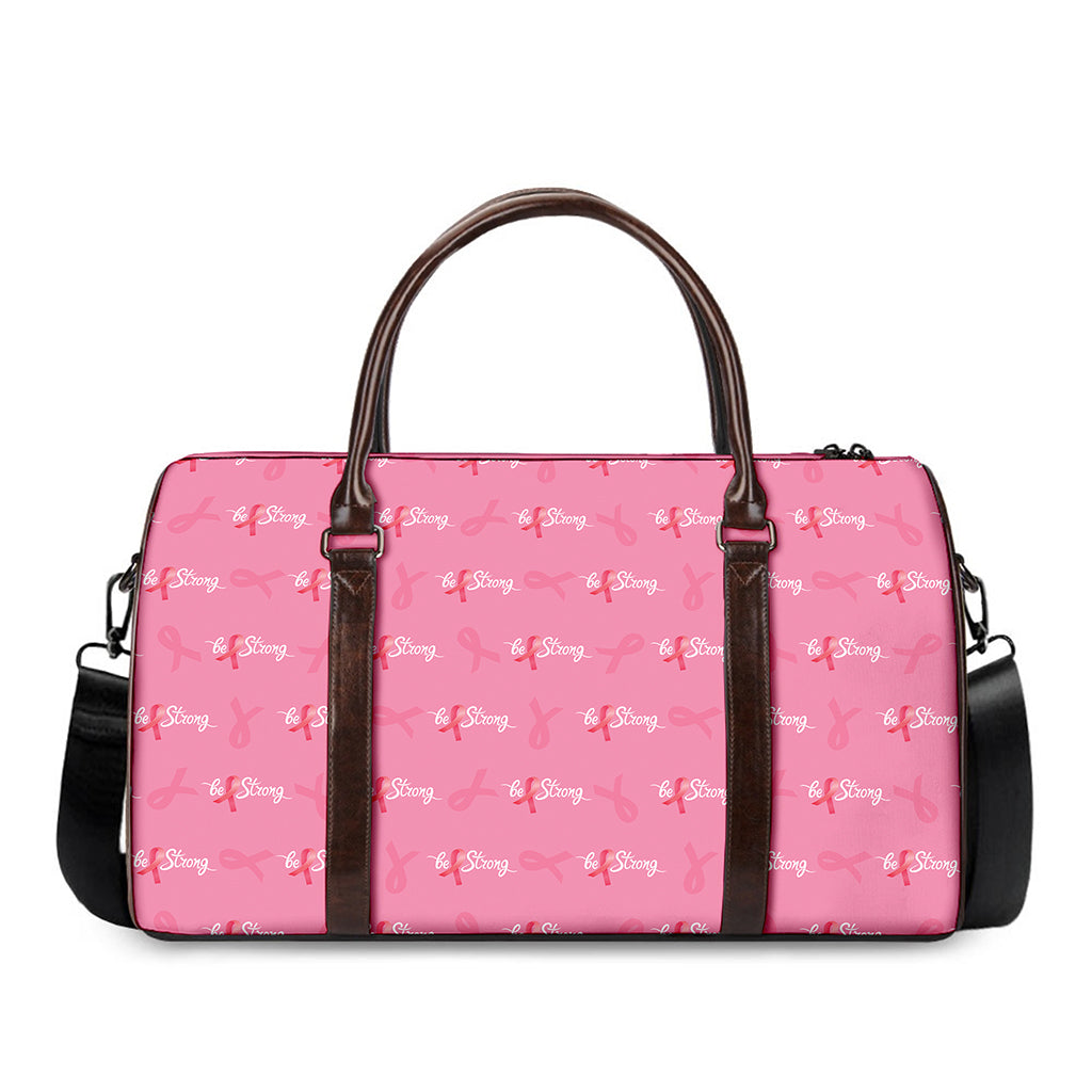 Be Strong Breast Cancer Pattern Print Duffle Bag