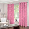 Be Strong Breast Cancer Pattern Print Extra Wide Grommet Curtains