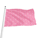 Be Strong Breast Cancer Pattern Print Flag
