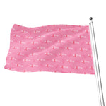 Be Strong Breast Cancer Pattern Print Flag