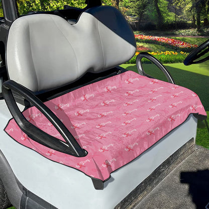 Be Strong Breast Cancer Pattern Print Golf Cart Seat Cover