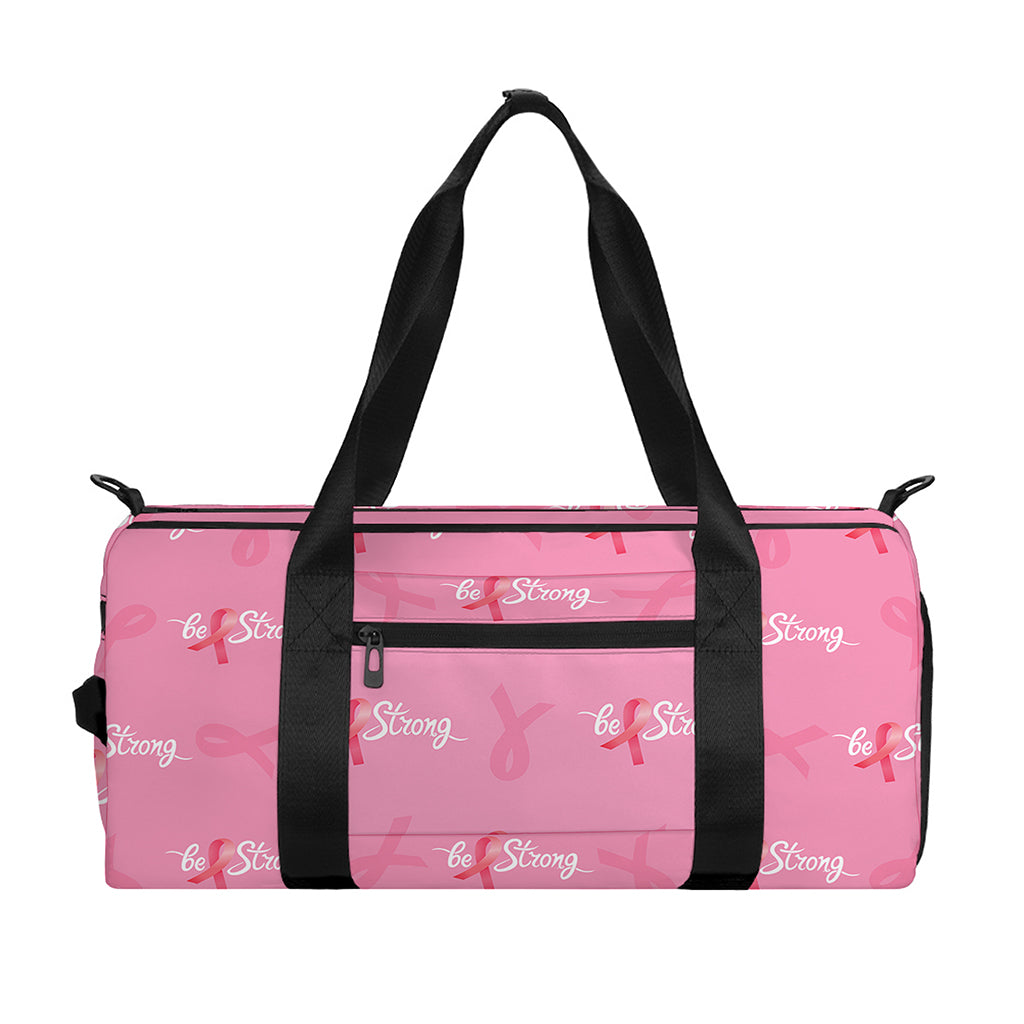 Be Strong Breast Cancer Pattern Print Gym Bag
