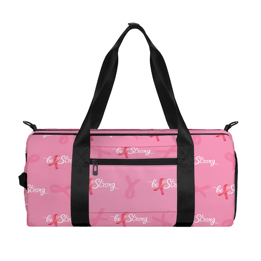 Be Strong Breast Cancer Pattern Print Gym Bag