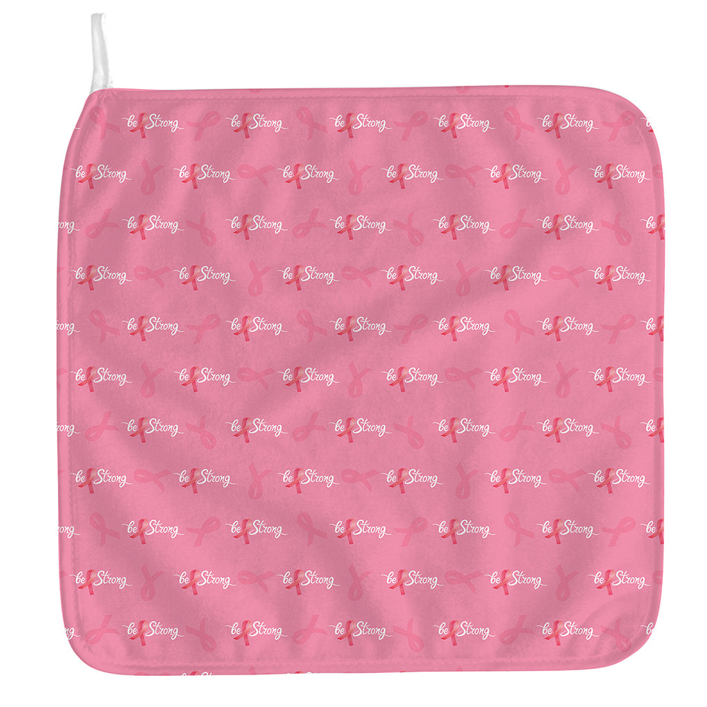 Be Strong Breast Cancer Pattern Print Hand Towel