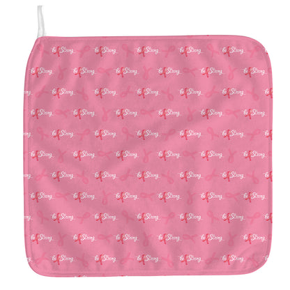 Be Strong Breast Cancer Pattern Print Hand Towel