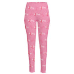 Be Strong Breast Cancer Pattern Print High-Waisted Pocket Leggings